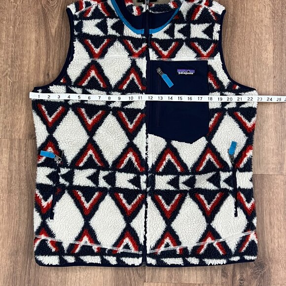 Patagonia Retro X Deep Pile Fleece Vest- Tribal Brass Hawk Sz XL - Picture 5 of 12